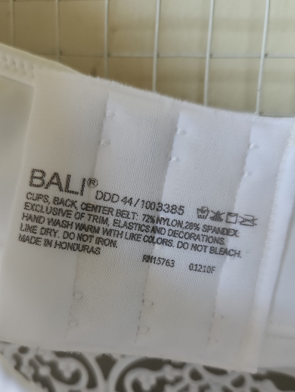 NWT Bali Women's White Lace Minimizer‎ Bra Underwire Bra 44DDD - Picture 6 of 15